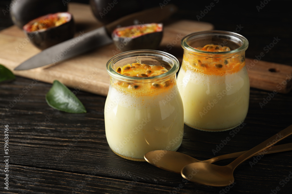 Concept of delicious food - Passion fruit mousse Concept of delicious food - Passion fruit mousse