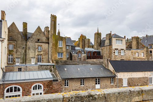 view of buildings in the city of Saint Malo, France