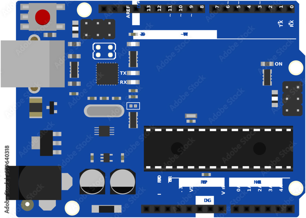 Arduino Board Illustration Arduino Board Illustration
