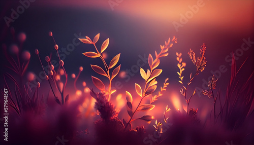 Autumn leaves background, autumn backdrop, illustration, colorful blurred image backgrounds, by generative AI © ArtMart