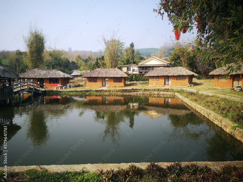 Fototapeta premium earth house pictures Yunnan Village