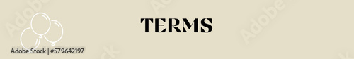 terms typography with premium background