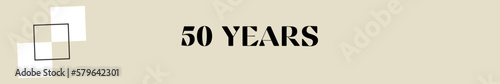 50 years typography with premium background