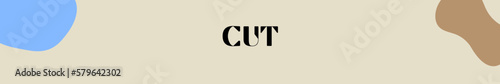 cut typography with premium background