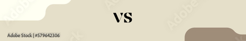 vs typography with premium background