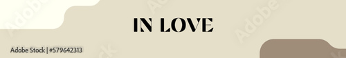 in love typography with premium background