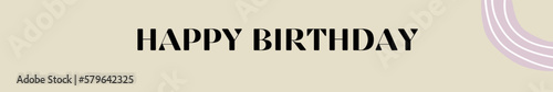 happy birthday typography with premium background