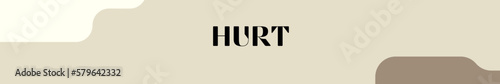 hurt typography with premium background