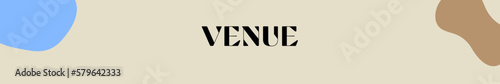 venue typography with premium background