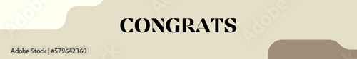 congrats typography with premium background