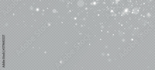 Dust sparks and stars shine with a special light. Christmas light effect. Glittering particles of magic dust.Vector sparkles on a transparent background.