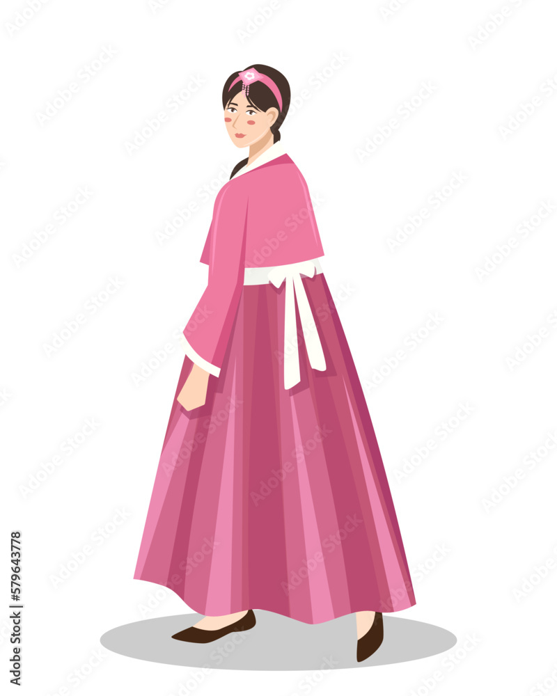 Korean girl wearing traditional clothes (Hanbok) Korean girl wearing traditional clothes (Hanbok)