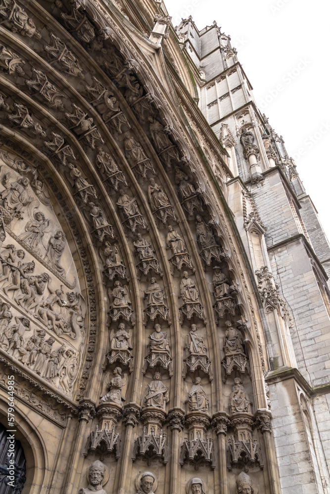 Architectural details of Cathedral of Our Lady of Antwerp