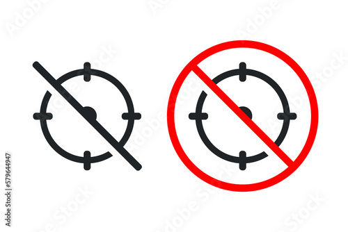 No target aim sign. Illustration vector