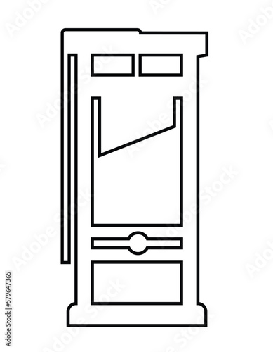 guillotine simple icon, vector illutration