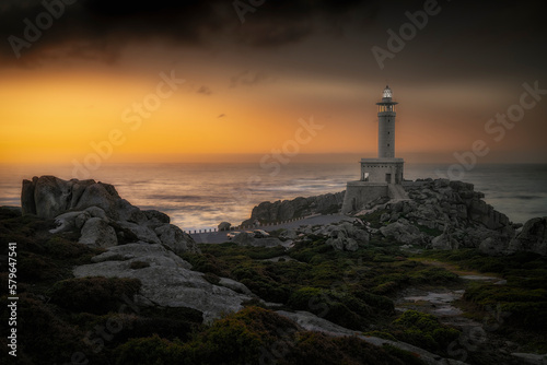 Punta Nariga lighthouse in Galicia, Spain