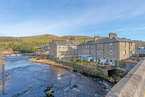 View from Settle bridge to River Ribble photo