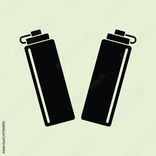 Water bike bottle icon. Simple illustration of water bike bottle icon