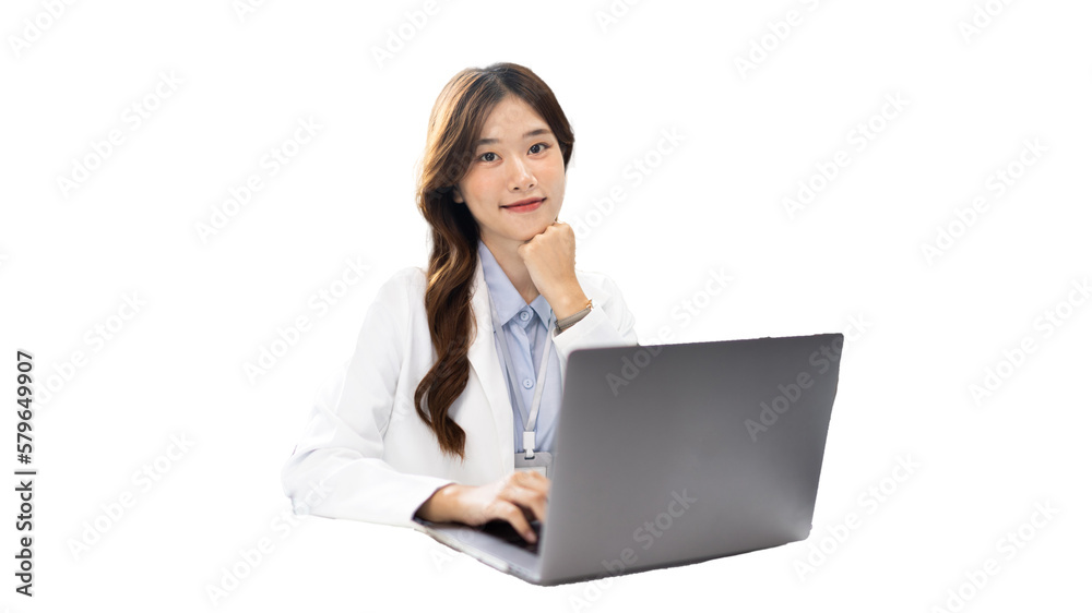 Businesswoman using laptop to work, Asian woman working in the office, Financial clerk or accountant with documents and equipment working on the desk, Using computers for financial transactions. Businesswoman using laptop to work, Asian woman working in the office, Financial clerk or accountant with documents and equipment working on the desk, Using computers for financial transactions.