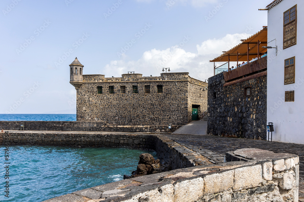 fort Bateria de Santa Barbara at Puerto de la Cruz, Tenerife, Canary islands, Spain.