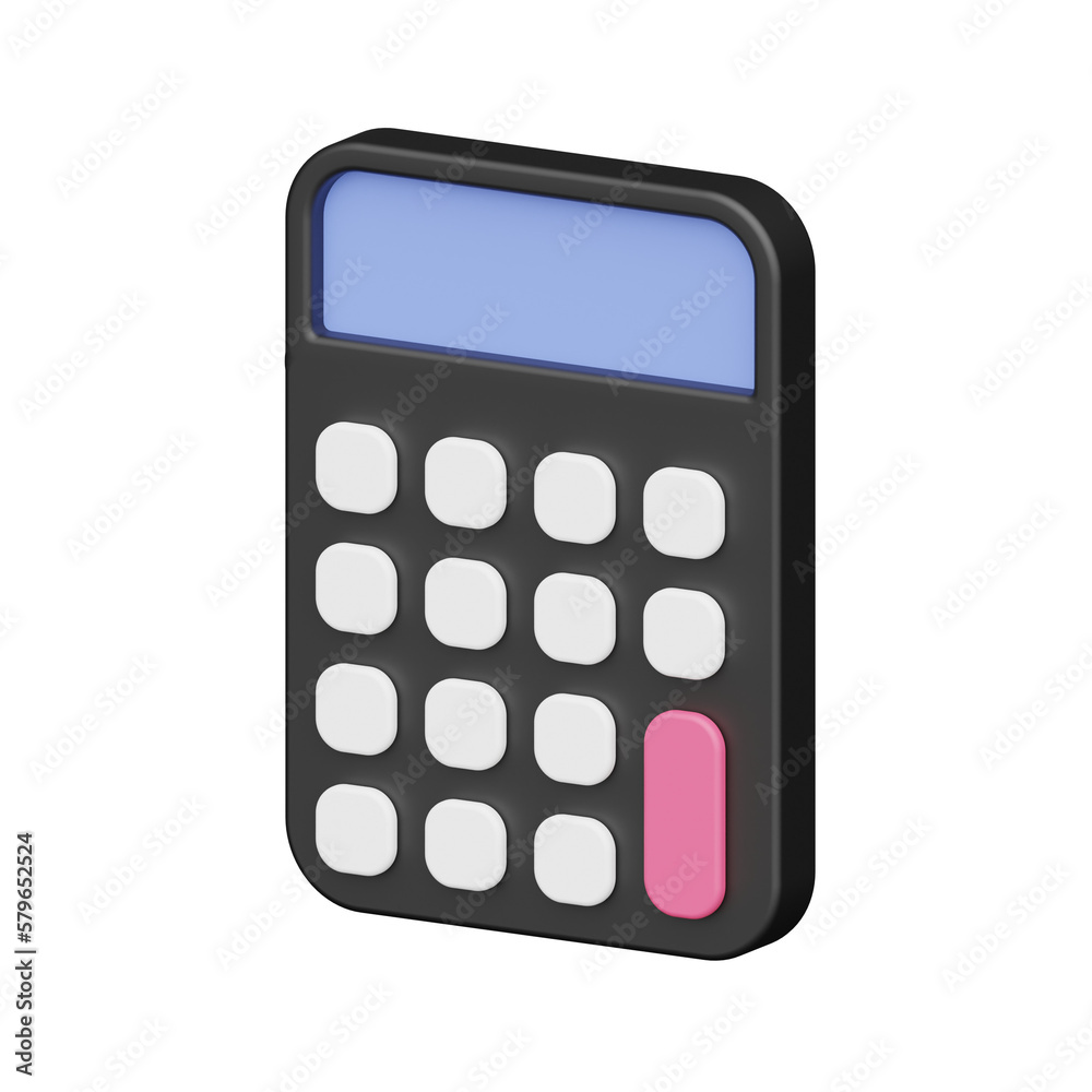 Calculator 3d realistic object design vector icon illustration Calculator 3d realistic object design vector icon illustration
