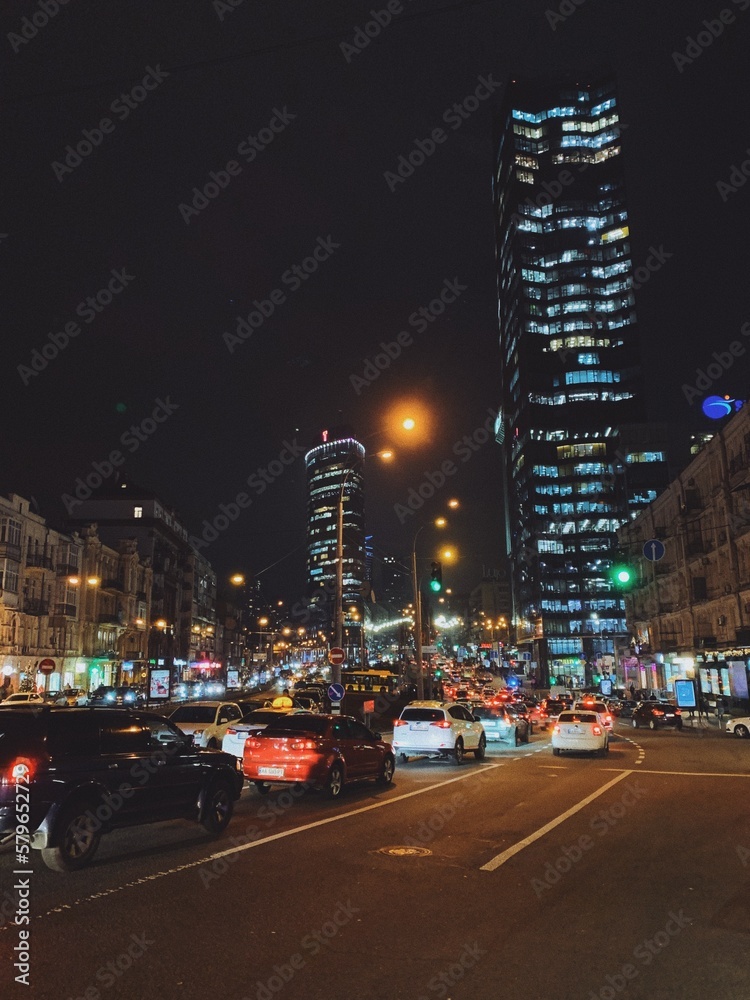 Fototapeta premium city street at night
