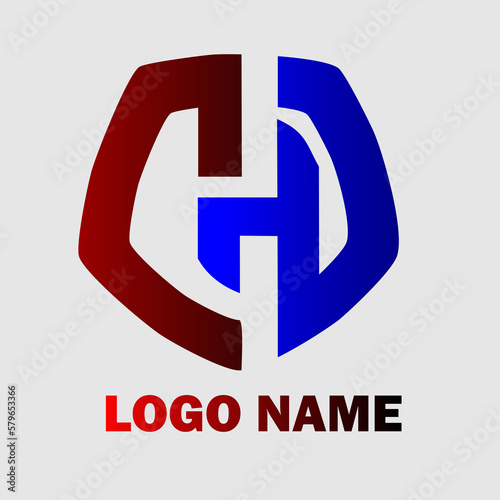 Free Download Illustration Logo H Blue and Black  For Company Name - GFXLoad