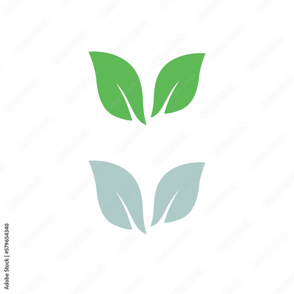 Bio Shop Green Leaves Sign Symbol Logo isolated on White Bio Shop Green Leaves Sign Symbol Logo isolated on White