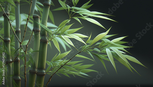 Serene beauty of a lush bamboo plant