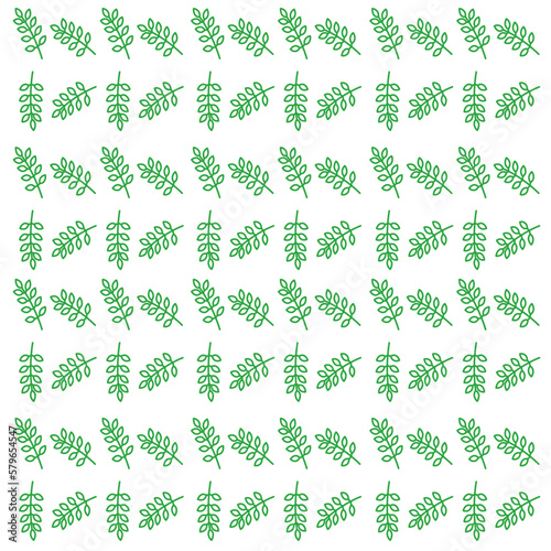 Natural Spring Green Leaves Pattern  Texture  Background Vector