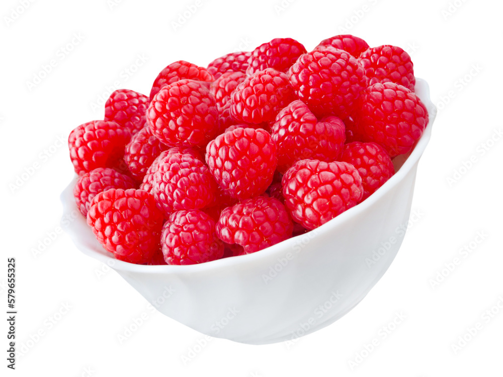 Fresh Raspberries and bowl isolated on transparent background PNG cut out Fresh Raspberries and bowl isolated on transparent background PNG cut out