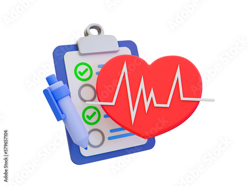 Fotografie 3d minimal annual health check concept