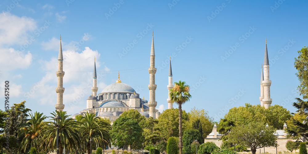 Naklejka premium Blue Mosque, an historical mosque in Istanbul (Istanbul, Sultana