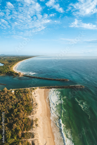 Aerial view of Brunswick Heads, NSW