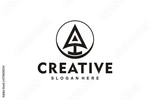 Free Download Initial Letter A Arrow with Arrowhead for Archer Archery Outdoor Apparel Gear Hunter logo design - GFXLoad