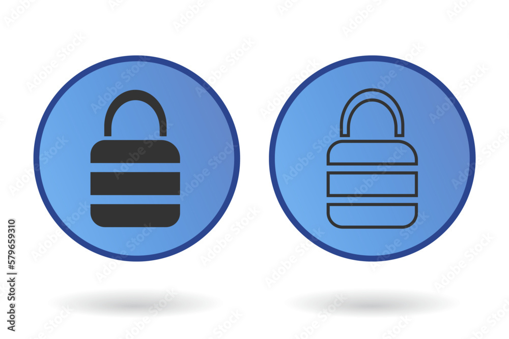 Lock icon. Padlock security set vector ilustration. Lock icon. Padlock security set vector ilustration.