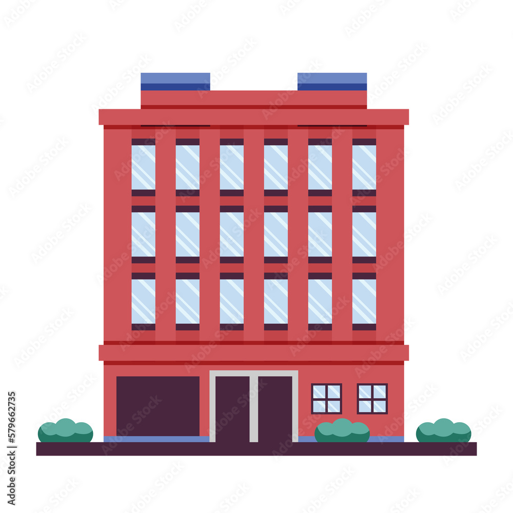 Obraz premium Various buildings flat design icon 