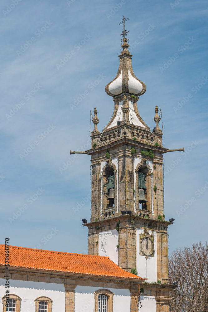 The church of Santo Antonio da Torre Velha. Is a late baroque temple with nave greater chapel sacristy and bell tower in the town of Ponte de Lima, Portugal