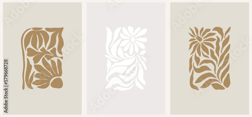 Flower market print. Abstract floral vector illustration. Flower market poster concept template perfect for postcards, wall art, banner etc. Retro 70s, 80s, 90s botanical design.