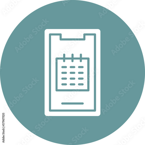 Vector Design Mobile Calendar Icon Style