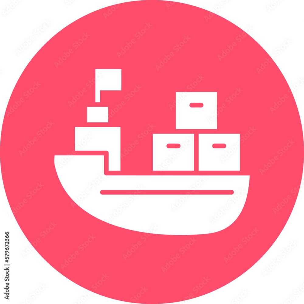 Vector Design Cargo Boat Icon Style Vector Design Cargo Boat Icon Style