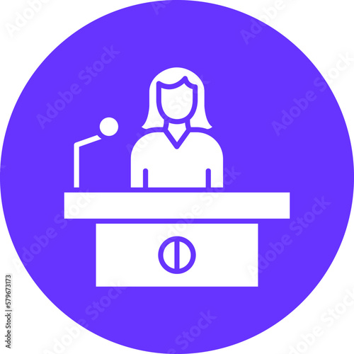 Vector Design Press Secretary Icon Style