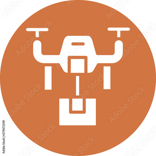 Vector Design Drone Delivery Icon Style
