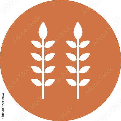 Vector Design Wheat Plantation Icon Style