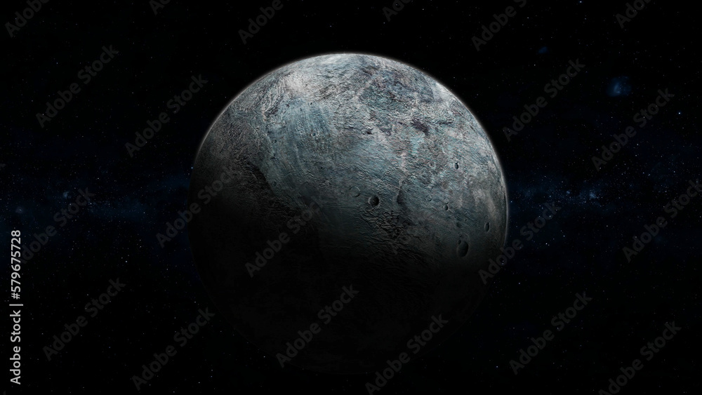 Obraz premium 3d Eris_fictional planet on space star