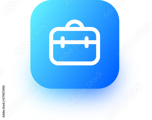 Briefcase icon in square gradient colors. Business signs illustration.