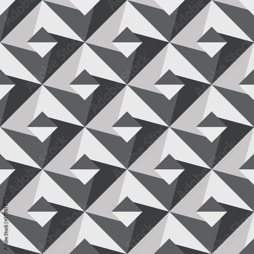 Geometric seamless pattern with geometric 3d illusion square fabrics backdrop. flat Vector illustration. use fabric print.