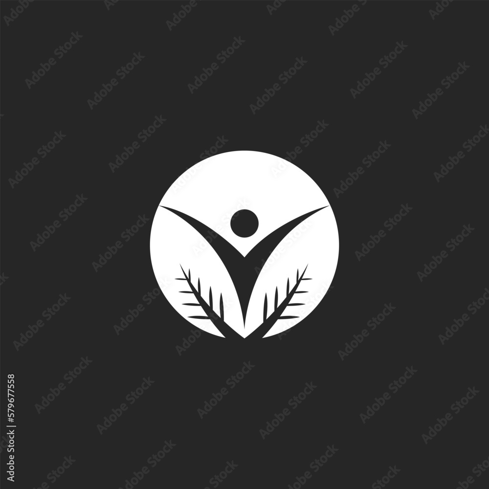 Fototapeta premium Minimal wellness logo designs illustrations vector icon