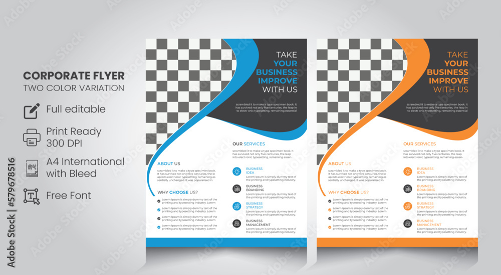 Obraz premium business flyer design template, poster, brochure ads