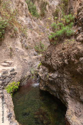 Kleiner Tümpel am Ende der Barranco del Infierno